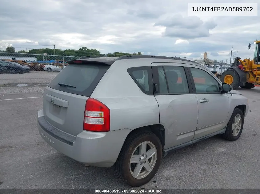 2010 Jeep Compass Sport VIN: 1J4NT4FB2AD589702 Lot: 40459519