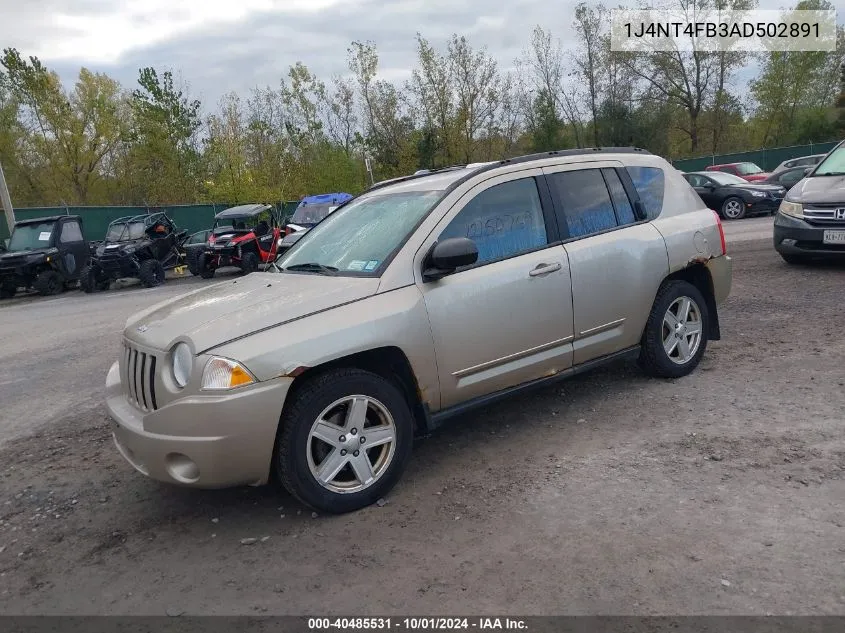 2010 Jeep Compass Sport VIN: 1J4NT4FB3AD502891 Lot: 40485531