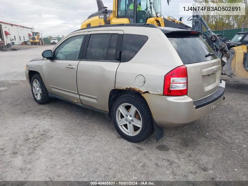 2010 Jeep Compass Sport VIN: 1J4NT4FB3AD502891 Lot: 40485531