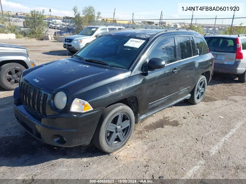 2010 Jeep Compass Sport VIN: 1J4NT4FB8AD601920 Lot: 40550823