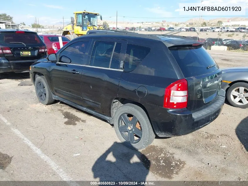 2010 Jeep Compass Sport VIN: 1J4NT4FB8AD601920 Lot: 40550823