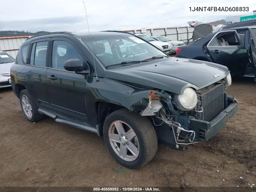 2010 Jeep Compass Sport VIN: 1J4NT4FB4AD608833 Lot: 40559052