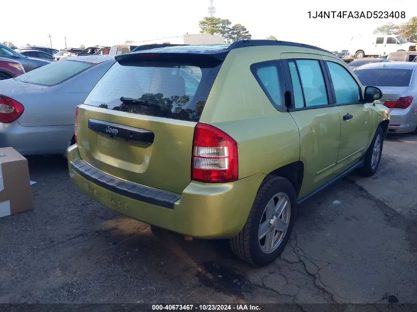 2010 Jeep Compass Sport VIN: 1J4NT4FA3AD523408 Lot: 40673467