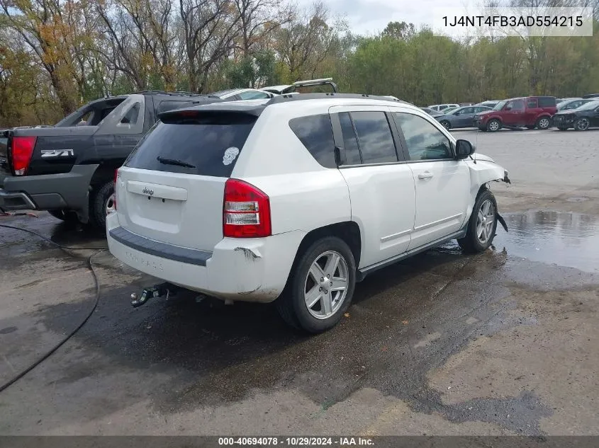 2010 Jeep Compass Sport VIN: 1J4NT4FB3AD554215 Lot: 40694078