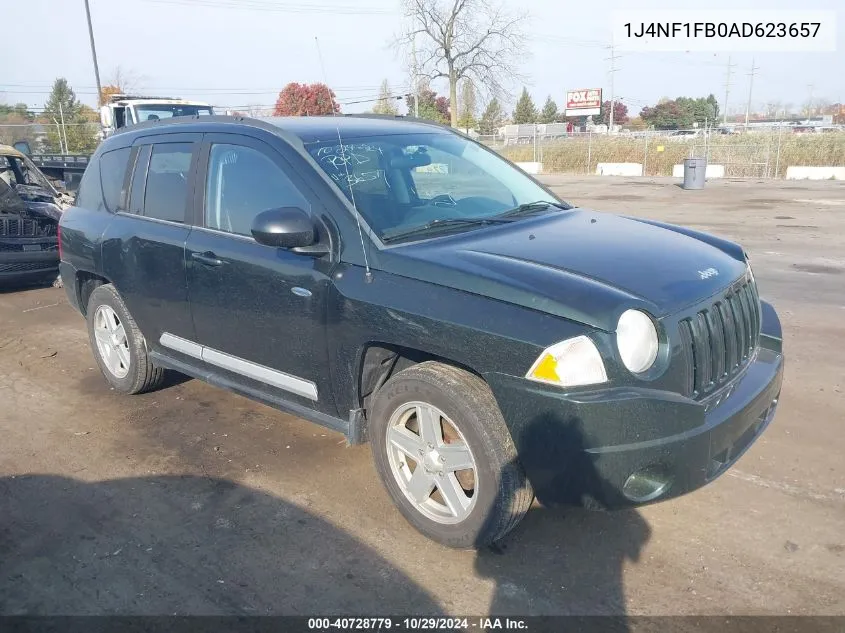 2010 Jeep Compass Sport VIN: 1J4NF1FB0AD623657 Lot: 40728779