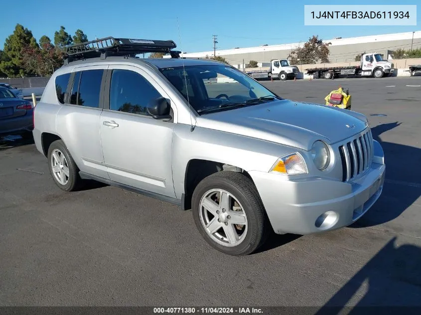 2010 Jeep Compass Sport VIN: 1J4NT4FB3AD611934 Lot: 40771380