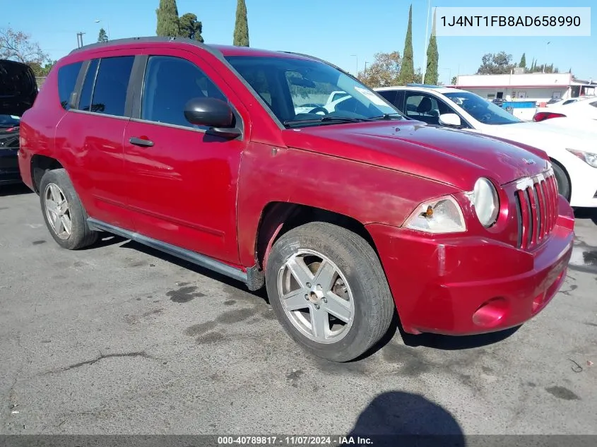 2010 Jeep Compass Sport VIN: 1J4NT1FB8AD658990 Lot: 40789817