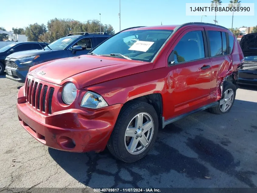 2010 Jeep Compass Sport VIN: 1J4NT1FB8AD658990 Lot: 40789817