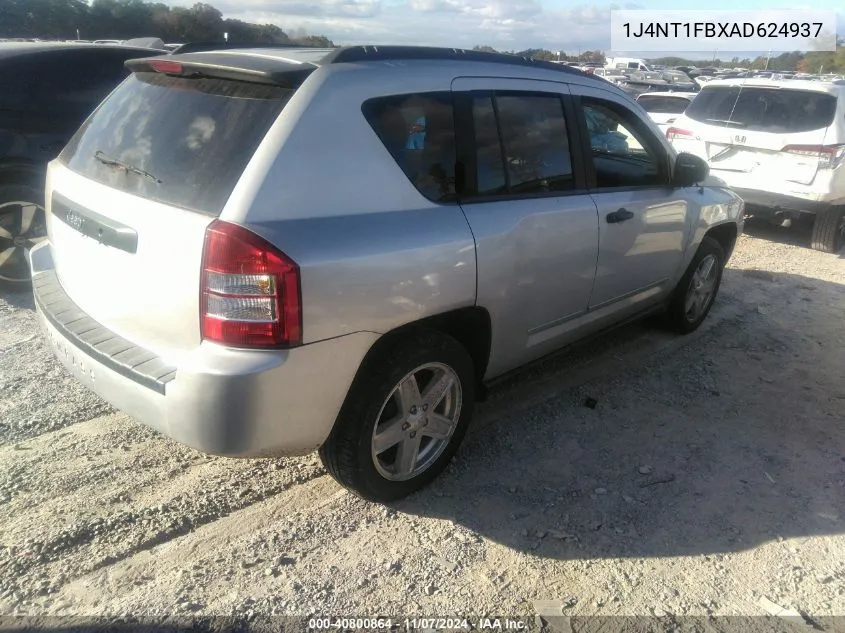 2010 Jeep Compass Sport VIN: 1J4NT1FBXAD624937 Lot: 40800864