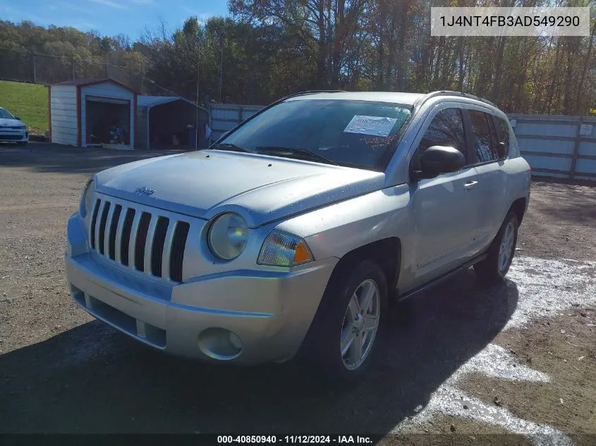 2010 Jeep Compass Sport VIN: 1J4NT4FB3AD549290 Lot: 40850940