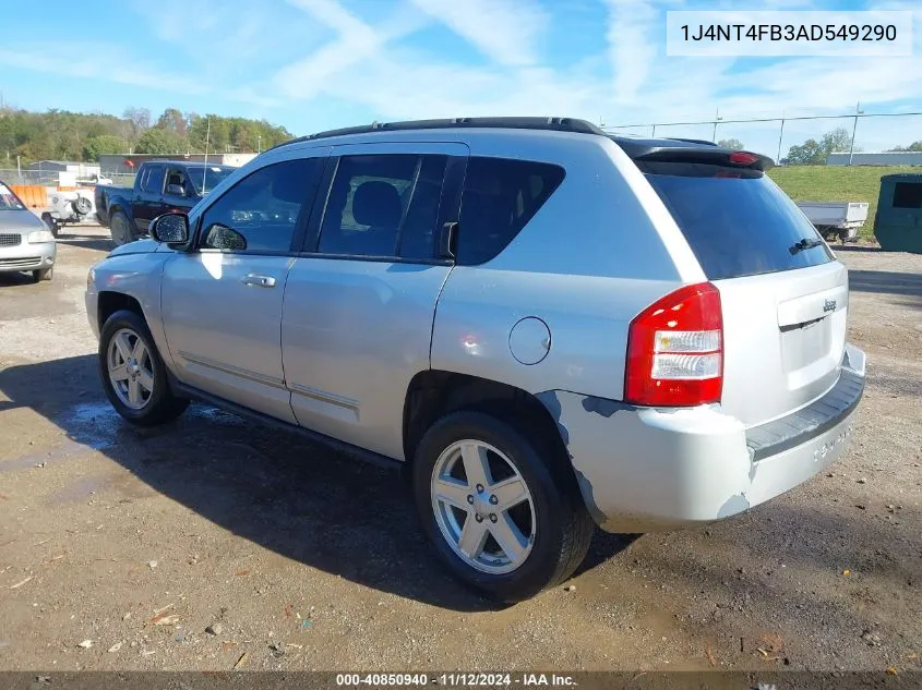 2010 Jeep Compass Sport VIN: 1J4NT4FB3AD549290 Lot: 40850940