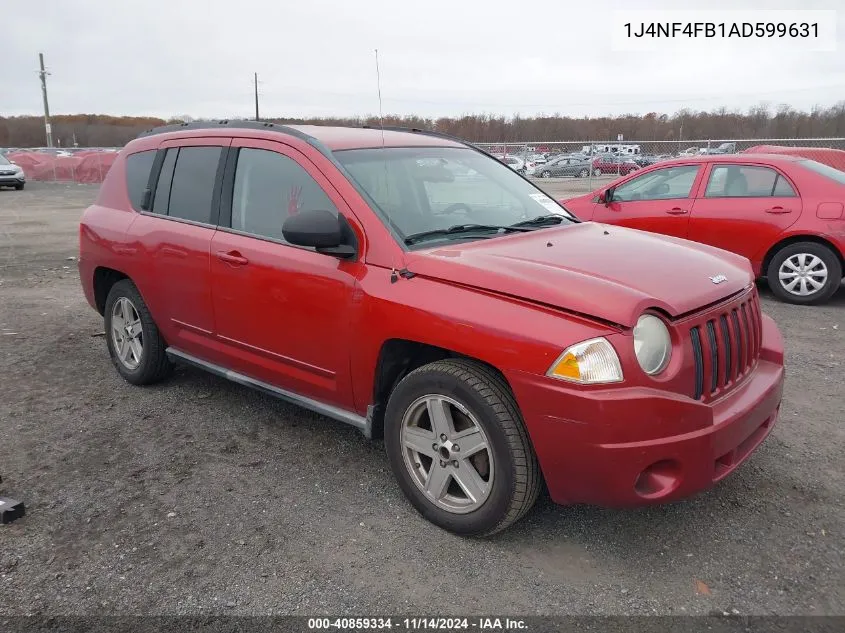 2010 Jeep Compass Sport VIN: 1J4NF4FB1AD599631 Lot: 40859334