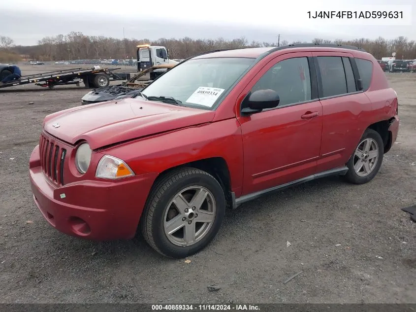 2010 Jeep Compass Sport VIN: 1J4NF4FB1AD599631 Lot: 40859334