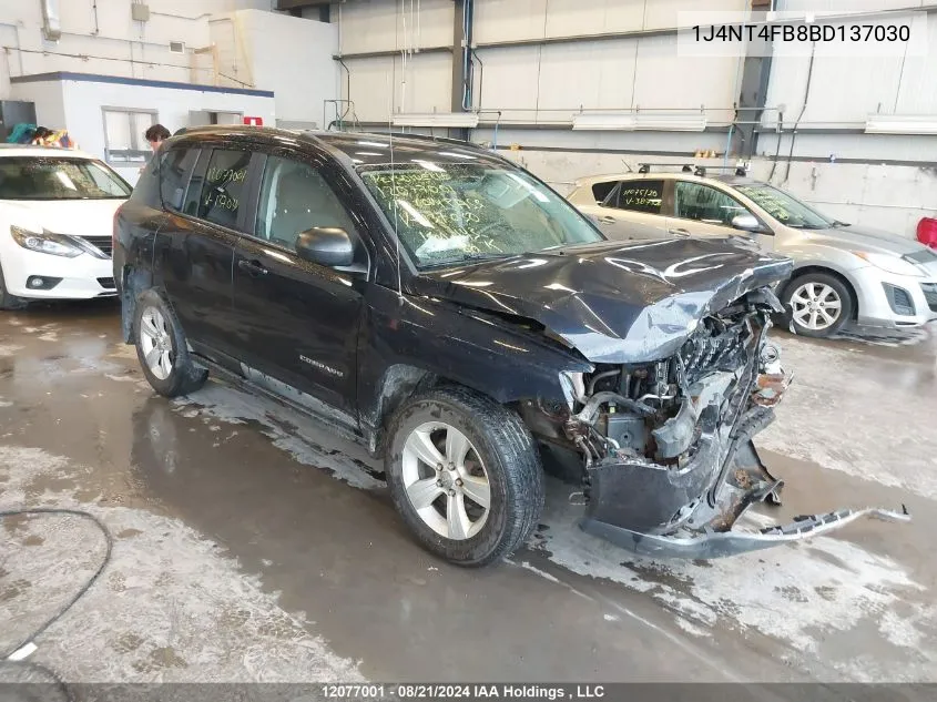 2011 Jeep Compass VIN: 1J4NT4FB8BD137030 Lot: 12077001