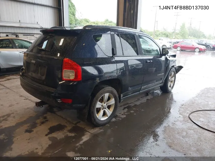 2011 Jeep Compass VIN: 1J4NT4FB8BD137030 Lot: 12077001