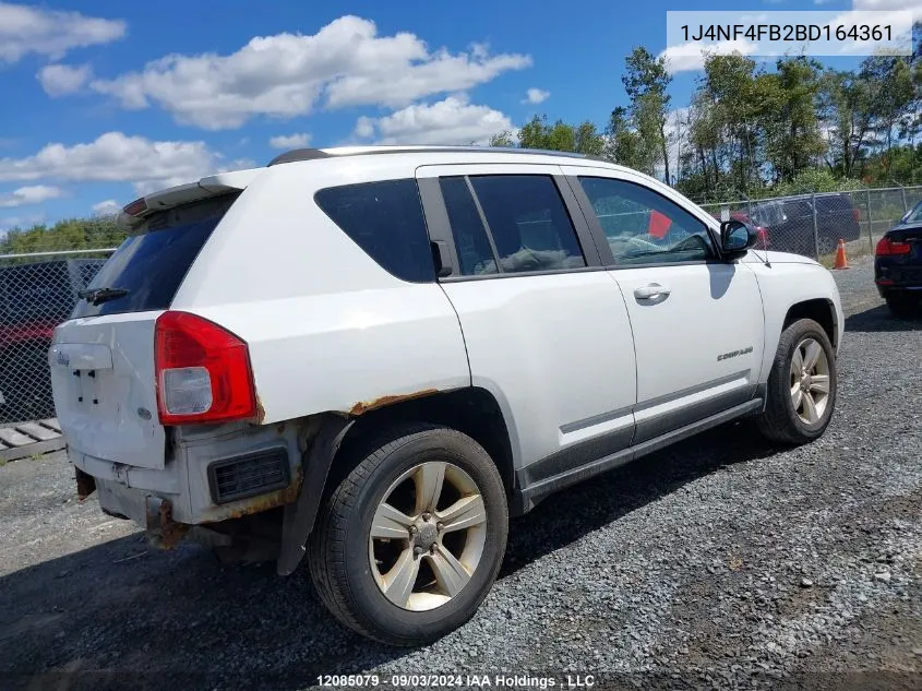 2011 Jeep Compass VIN: 1J4NF4FB2BD164361 Lot: 12085079