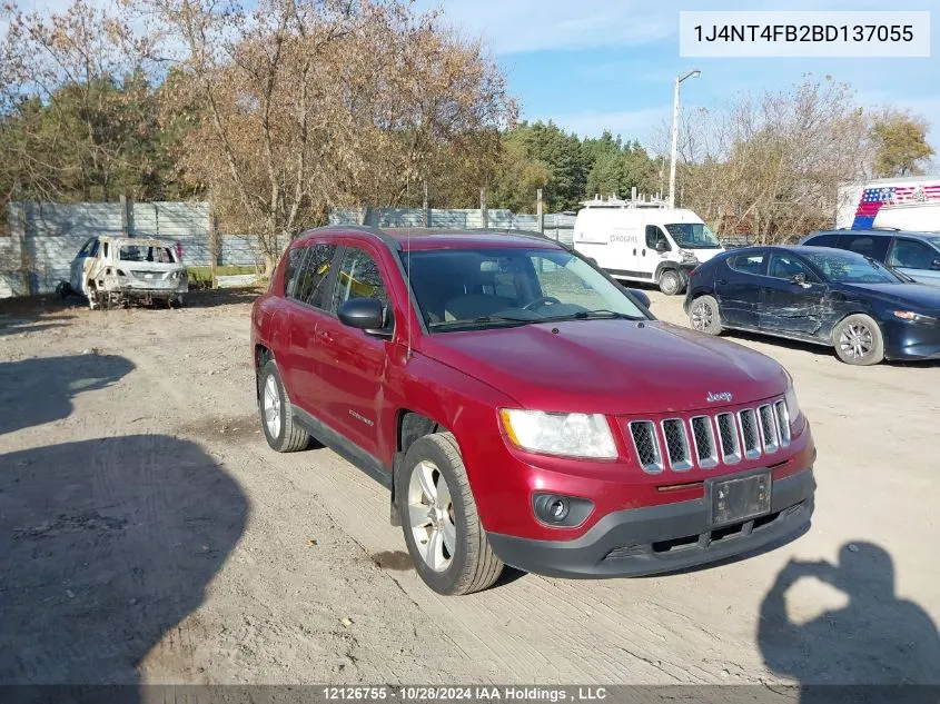 2011 Jeep Compass VIN: 1J4NT4FB2BD137055 Lot: 12126755