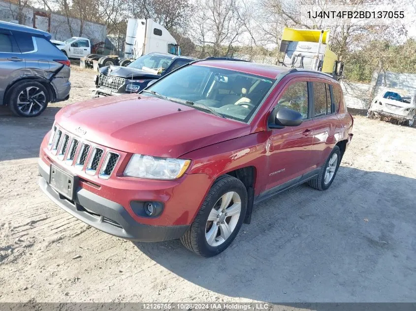 2011 Jeep Compass VIN: 1J4NT4FB2BD137055 Lot: 12126755