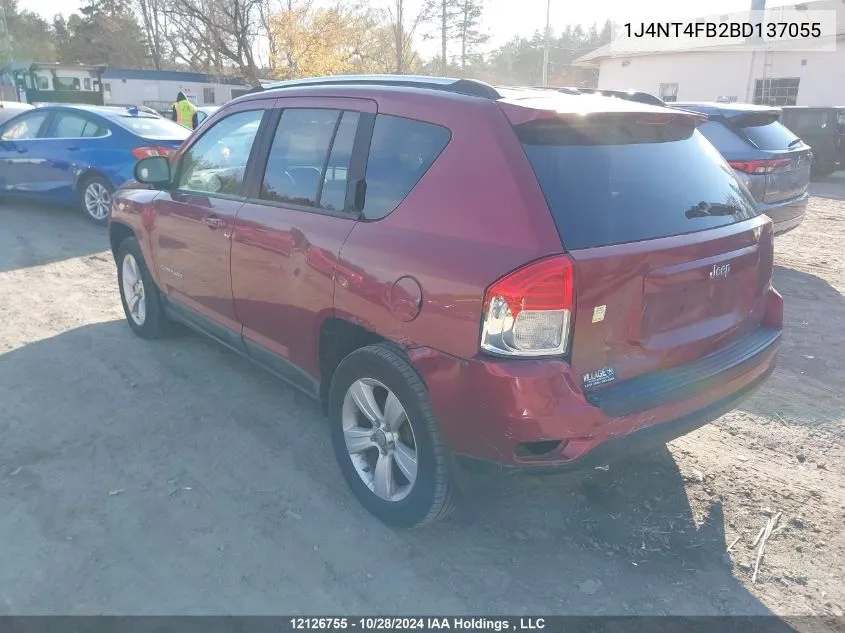 2011 Jeep Compass VIN: 1J4NT4FB2BD137055 Lot: 12126755