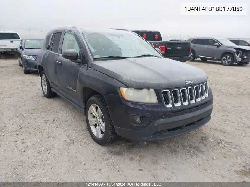 2011 Jeep Compass Sport/North VIN: 1J4NF4FB1BD177859 Lot: 12141439