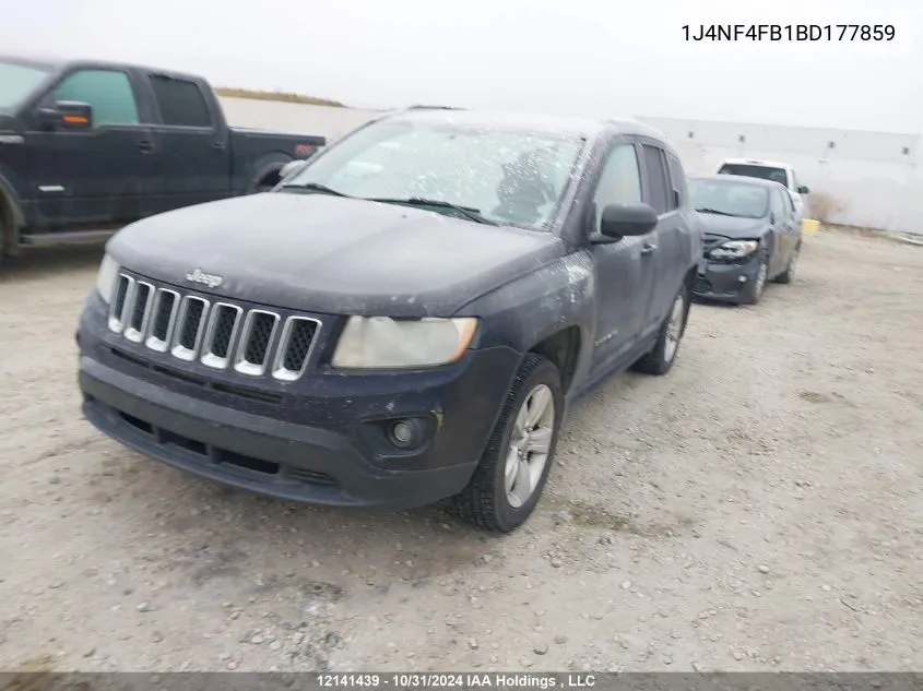 2011 Jeep Compass Sport/North VIN: 1J4NF4FB1BD177859 Lot: 12141439