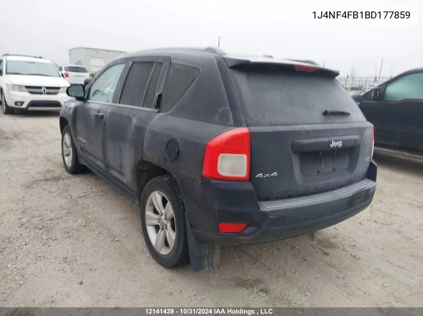 2011 Jeep Compass Sport/North VIN: 1J4NF4FB1BD177859 Lot: 12141439