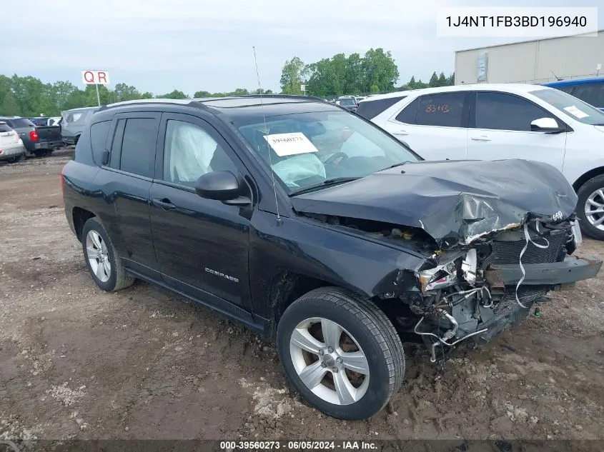 2011 Jeep Compass VIN: 1J4NT1FB3BD196940 Lot: 39560273