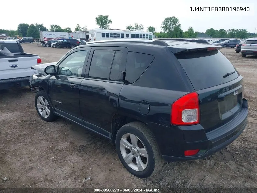 2011 Jeep Compass VIN: 1J4NT1FB3BD196940 Lot: 39560273