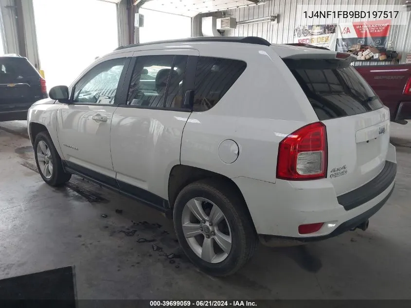 2011 Jeep Compass VIN: 1J4NF1FB9BD197517 Lot: 39699059