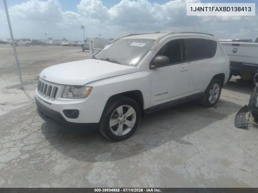 2011 Jeep Compass VIN: 1J4NT1FAXBD138413 Lot: 39734932