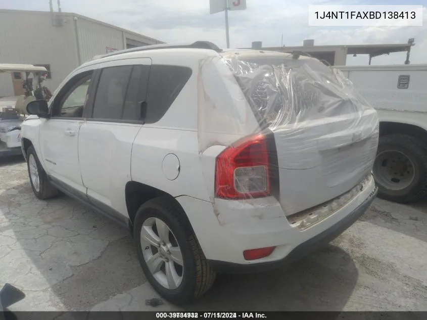 2011 Jeep Compass VIN: 1J4NT1FAXBD138413 Lot: 39734932