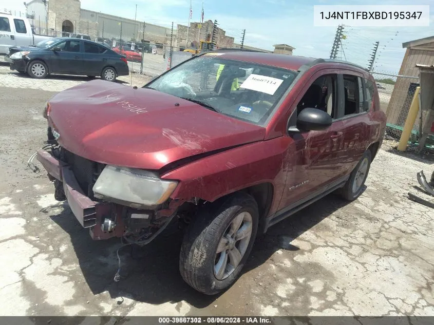 2011 Jeep Compass VIN: 1J4NT1FBXBD195347 Lot: 39867302