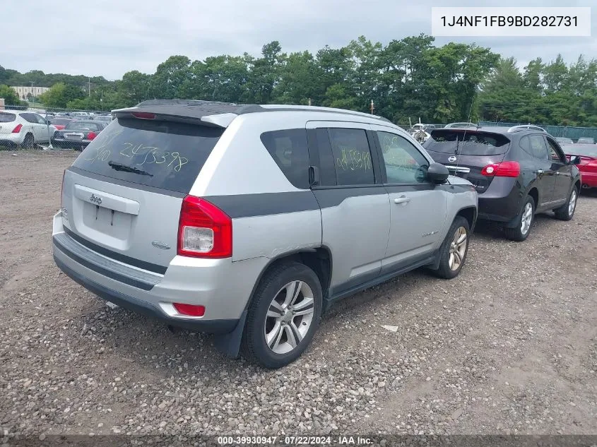 2011 Jeep Compass VIN: 1J4NF1FB9BD282731 Lot: 39930947