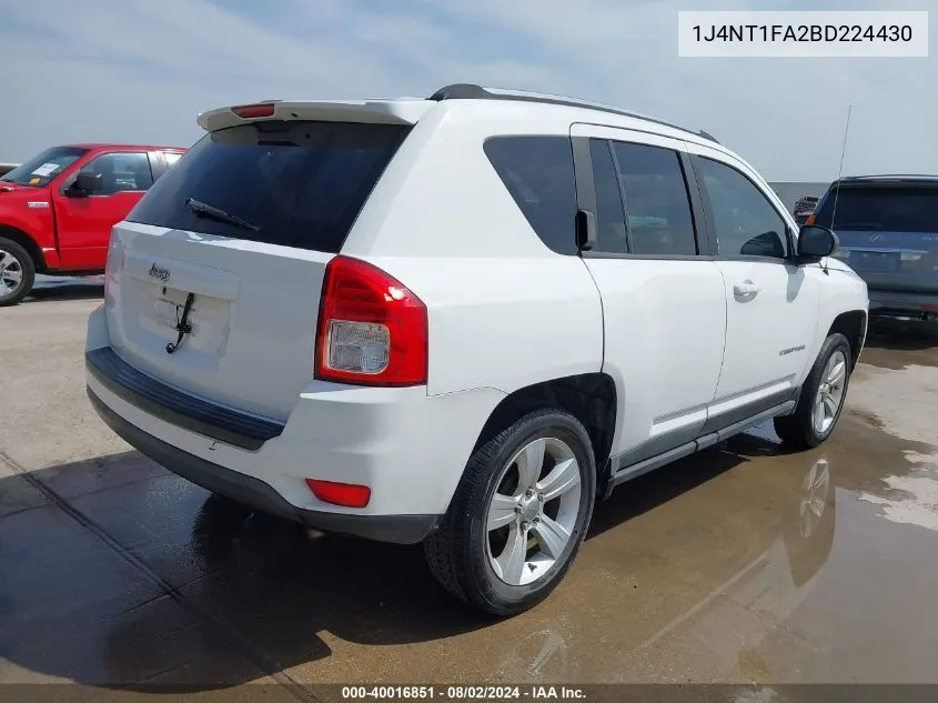 2011 Jeep Compass VIN: 1J4NT1FA2BD224430 Lot: 40016851