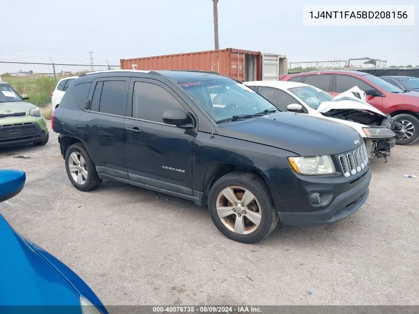 2011 Jeep Compass VIN: 1J4NT1FA5BD208156 Lot: 40076735