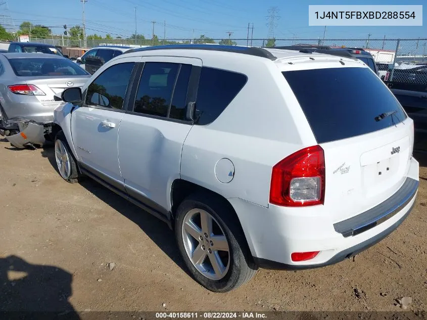 2011 Jeep Compass Limited VIN: 1J4NT5FBXBD288554 Lot: 40158611