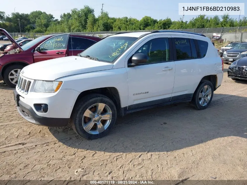 2011 Jeep Compass VIN: 1J4NF1FB6BD210983 Lot: 40171119