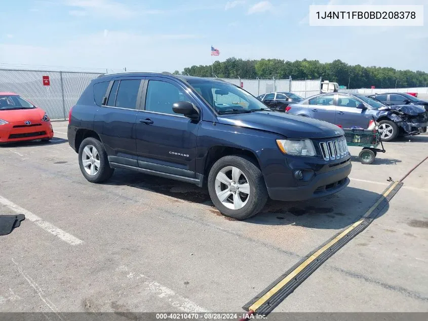 2011 Jeep Compass VIN: 1J4NT1FB0BD208378 Lot: 40210470