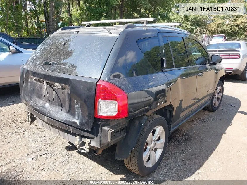 2011 Jeep Compass VIN: 1J4NT1FA1BD170831 Lot: 40300153