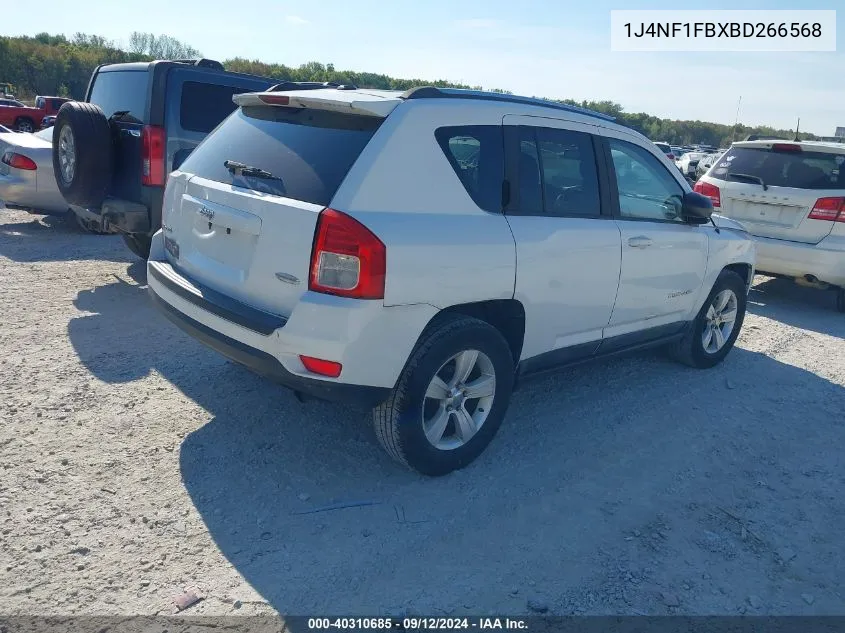 2011 Jeep Compass Sport VIN: 1J4NF1FBXBD266568 Lot: 40310685