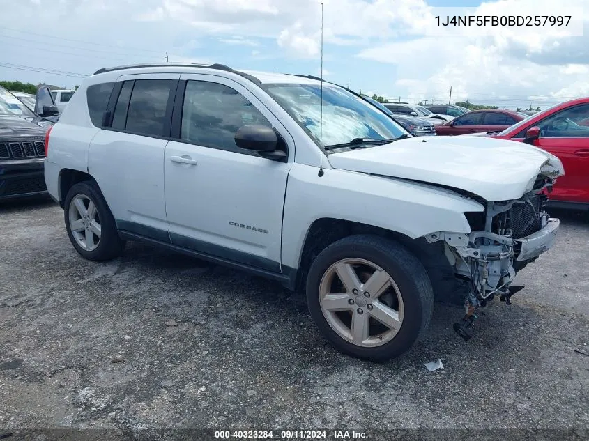 2011 Jeep Compass Limited VIN: 1J4NF5FB0BD257997 Lot: 40323284