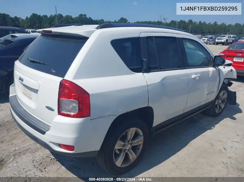 2011 Jeep Compass VIN: 1J4NF1FBXBD259295 Lot: 40393828