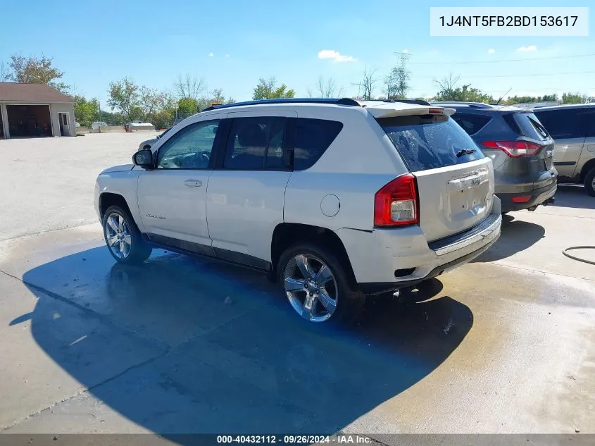 2011 Jeep Compass Limited VIN: 1J4NT5FB2BD153617 Lot: 40432112