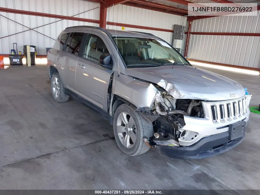 2011 Jeep Compass VIN: 1J4NF1FB8BD276922 Lot: 40437251