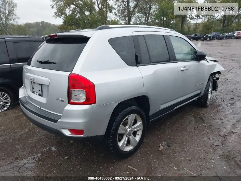 2011 Jeep Compass VIN: 1J4NF1FB8BD210788 Lot: 40438032