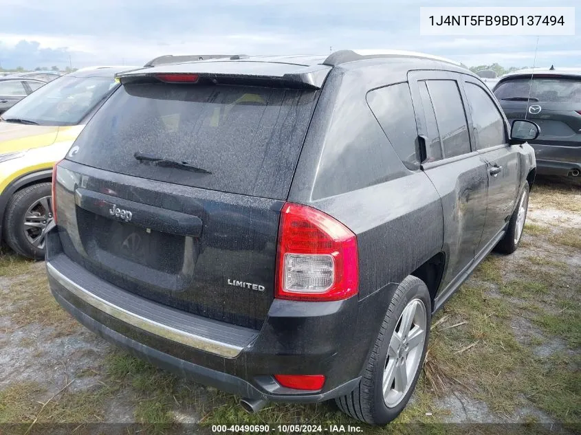 2011 Jeep Compass Limited VIN: 1J4NT5FB9BD137494 Lot: 40490690