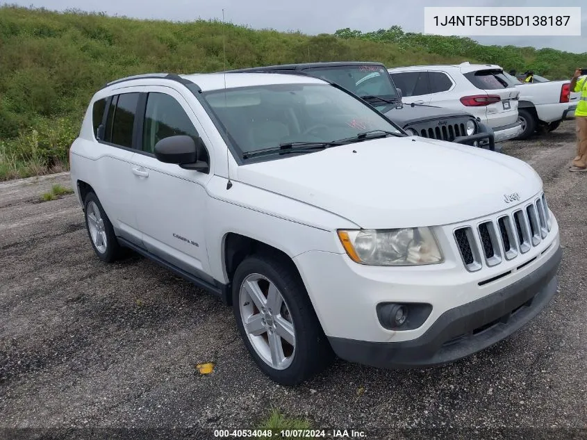 2011 Jeep Compass Limited VIN: 1J4NT5FB5BD138187 Lot: 40534048