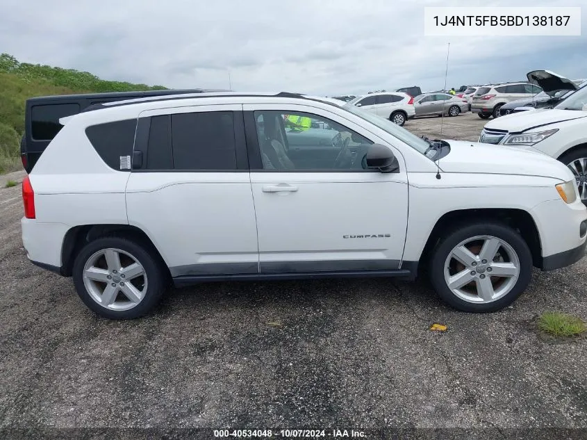 2011 Jeep Compass Limited VIN: 1J4NT5FB5BD138187 Lot: 40534048