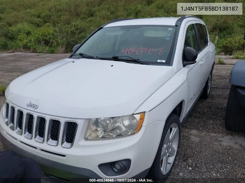 2011 Jeep Compass Limited VIN: 1J4NT5FB5BD138187 Lot: 40534048