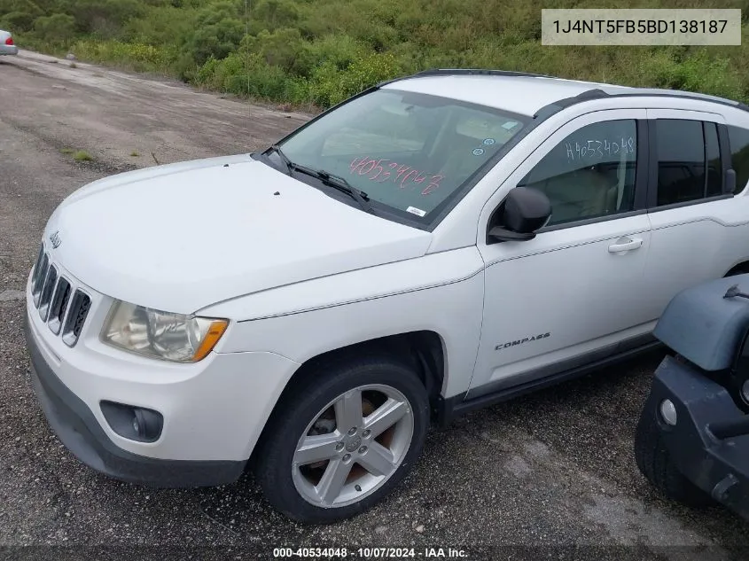 2011 Jeep Compass Limited VIN: 1J4NT5FB5BD138187 Lot: 40534048